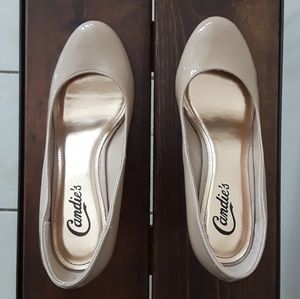 Candie's Nude Patent Heels 6.5 MED